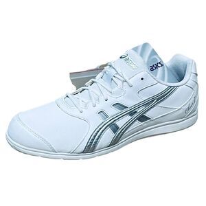 NEW Asics Women’s Cheer 7 Sport Lace Up Tennis Shoes White Silver.